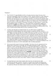 English Worksheet: Comprehension