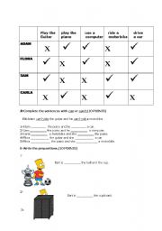 English Worksheet: quiz for elementary ESL students