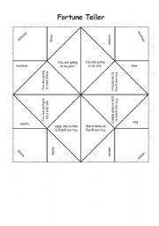 English Worksheet: Fortune Teller