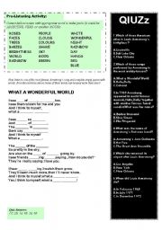English Worksheet: ESL reading and listening, In The Mood For Music II.