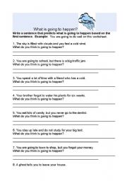 English Worksheet: Future: Going To for Predictions