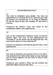 English Worksheet: ROLE PLAY