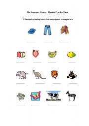 English Worksheet: Phonics Practice Sheet