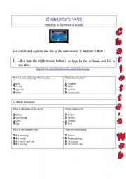 English Worksheet: Charlottes Web in the Web