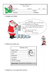 English Worksheet: Santa Claus