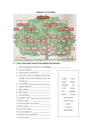 English Worksheet: Family