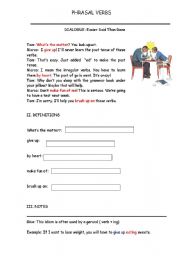 English Worksheet:  Phrasal Verbs