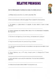 English Worksheet: Relative Clauses