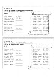 English Worksheet: The telephone operator