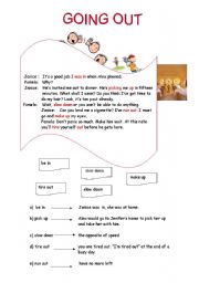 English Worksheet: Phrasal Verbs plus activities