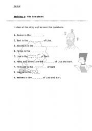 English Worksheet: Family members 