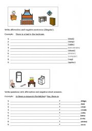 English worksheet: THERE IS