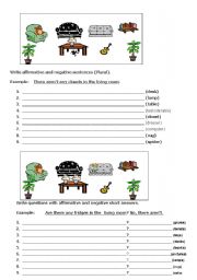 English Worksheet: There are 