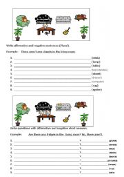 English worksheet: There are 