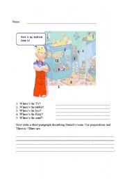 English Worksheet: My bedroom