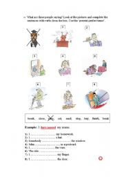 English Worksheet: present perfect exercise