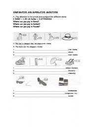 English Worksheet: Comparative and superlative adjectives