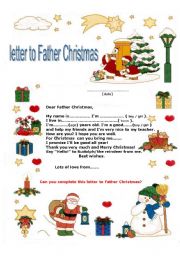 A letter to Father Christmas