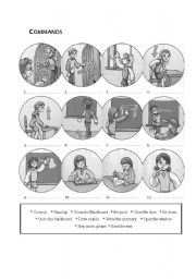 English Worksheet: Classroom language