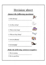 English worksheet: Revision