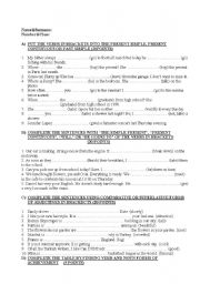 English Worksheet: tenses mixed exercises
