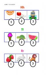 English Worksheet: ABC Intro game