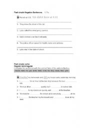 English Worksheet: Past simple test elemantary level