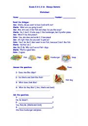 English Worksheet: Likes and dislikes