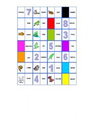 English Worksheet: Vocabulary Domino