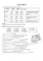 English Worksheet: Pronunciation Regular Verbs