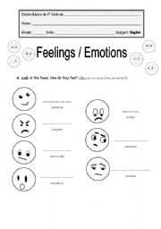 English Worksheet: Emotions