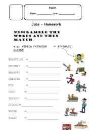 English Worksheet: jobs