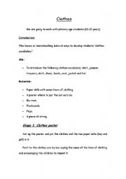 English Worksheet: ACTIVITIES: CLOTHES