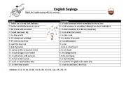 English Worksheet: English Sayings