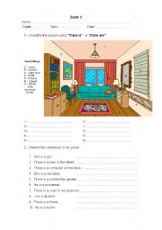 English Worksheet: There is / There are