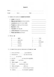 English Worksheet: the verb to be