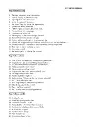 English Worksheet: Reported speech