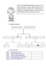 English Worksheet: family tree