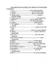 English Worksheet: comparison