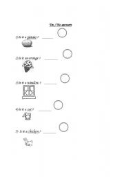 English Worksheet: Yes/no  answers