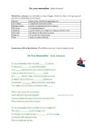 English Worksheet: Jack Johnson - Do you remember