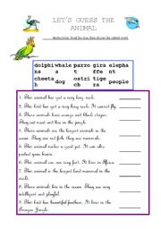 English Worksheet: Wild Animal Quiz