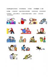 English Worksheet: Jobs with pictures