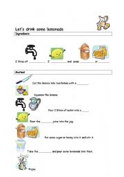 English Worksheet: Lets drink Lemonde