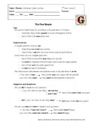 English Worksheet: The Past Simple