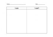 English Worksheet: Can / Cant Sort