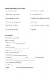 English Worksheet: Going to the Doctor