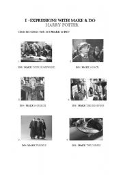 English worksheet: Make & Do