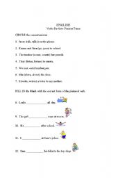 English Worksheet: Present simple with basic verbs