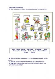 English Worksheet: Jobs and Occupations